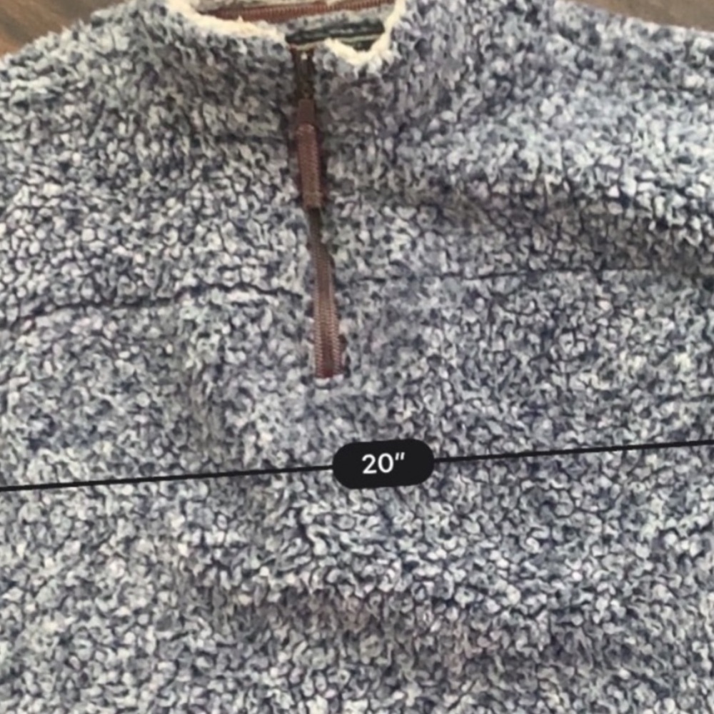 True Grit vintage blue Sherpa pullover jacket - Picture 3 of 4